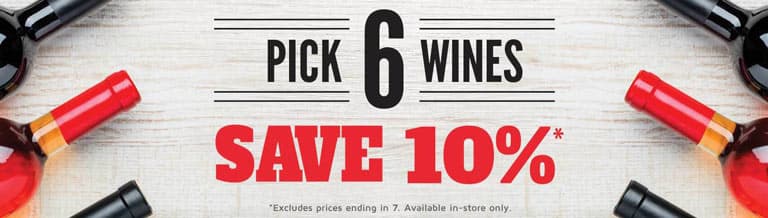 View Pick 6 wines and save 10%