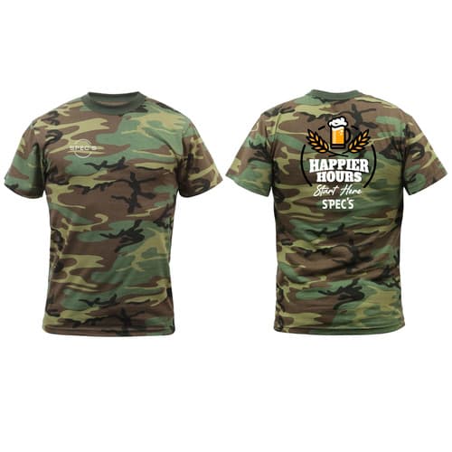 Spec's Camo Happier Hours Shirt
