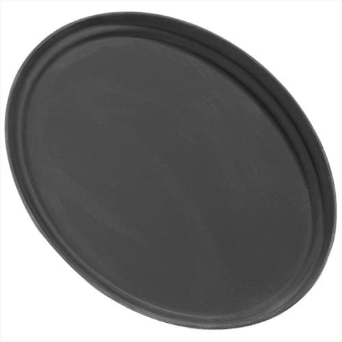 Bar Tray 14" Round Non-skid Black