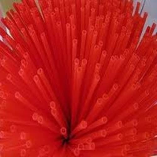 Straws 8" Semi-slim Collins Red 10 / 500