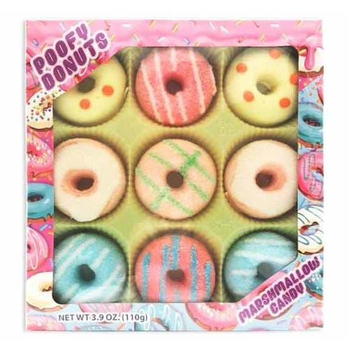 Poofy Donuts Marshmallow Candy 9ct