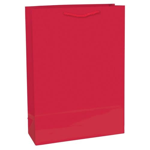 Amscan Gift Bag • Red Glossy 16.75 X 12.25 X 5.5"