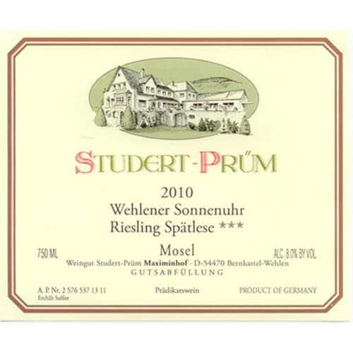 Studert Prum Spatlese Wehlener Sonnenuhr