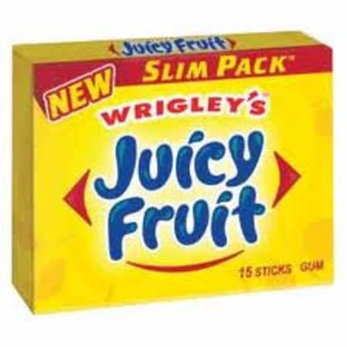 Wrigley's Slim Pack Juicy Fruit Stick Chewing Gum