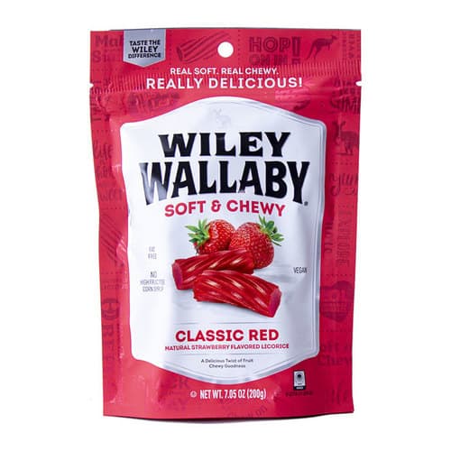 Wiley Wallaby Red Soft Licorice Candy