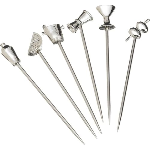 Prodyne Cocktail Pick • Happy Hour Shapes Pewter