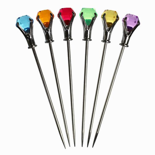 Prodyne Cocktail Pick • Diamond-head Color Acrylic