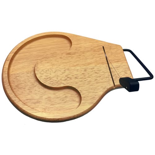 Prodyne Cheese Board with Slicer & Cracker Well  Wood