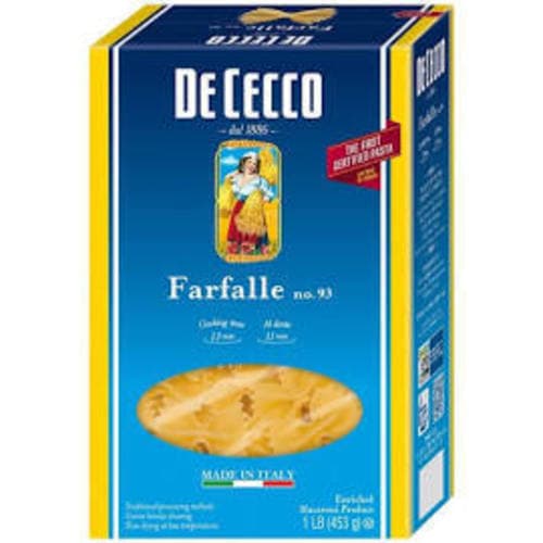 Dececco Pasta • Farfalle (Bowties) #93