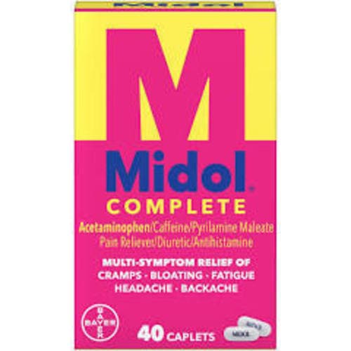 Midol Menstrual Symptom Relief Caplets Acetaminophen