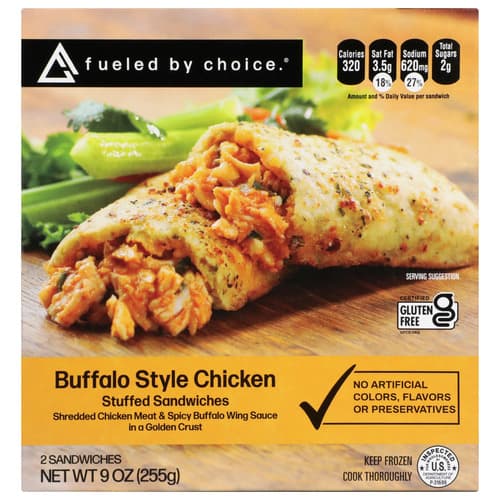 Fueled By Choice Frozen Stuffed Sandwich • Buffalo Style