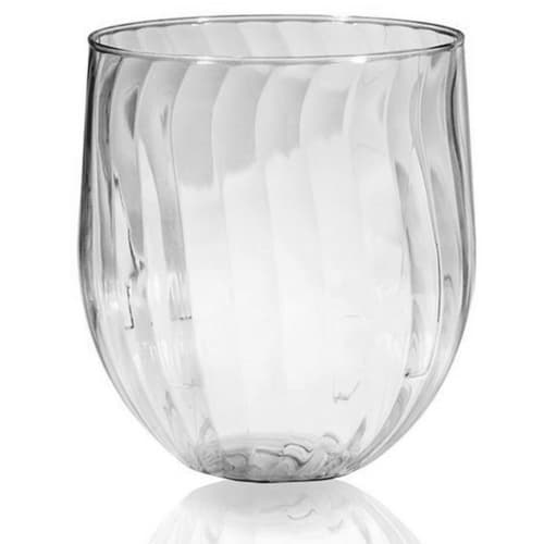 Chinet Cut Crystal • Stemless Wine Glass 15 oz Plstc