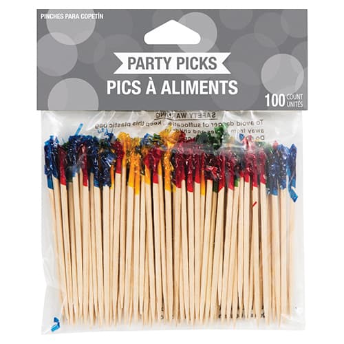 Frilled Wooden Party Picks