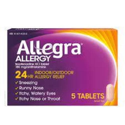 Allegra Adult 24 Hour Allergy Relief 5 Tabs