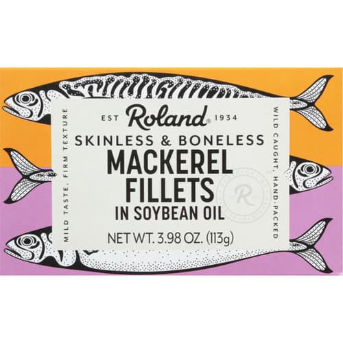 Roland Mackerel Fillets Skinless Boneless Soybean