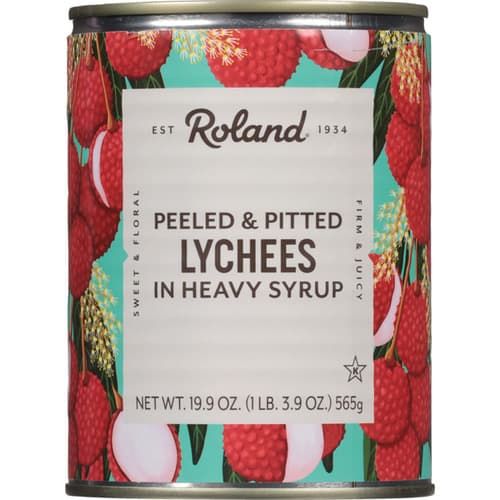 Roland Fruit Lychees Whole Pitted In Syrup