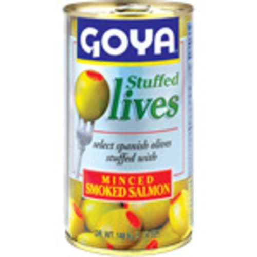 Goya Olives Can • Minced Smoked Salmon