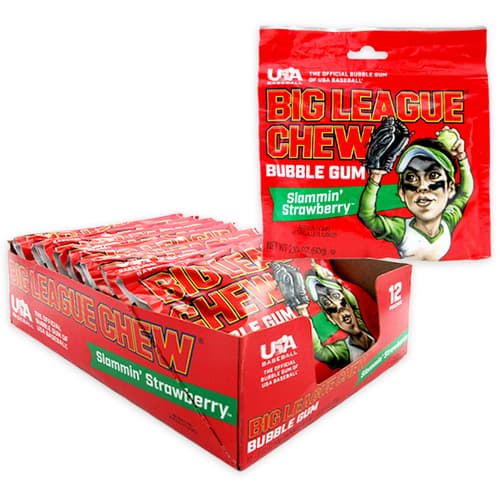 Big League Slammin Strawberry Chewing Gum