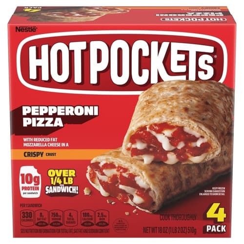 Hot Pocket Frozen Crispy Crust Pepperoni Pizza 4ct