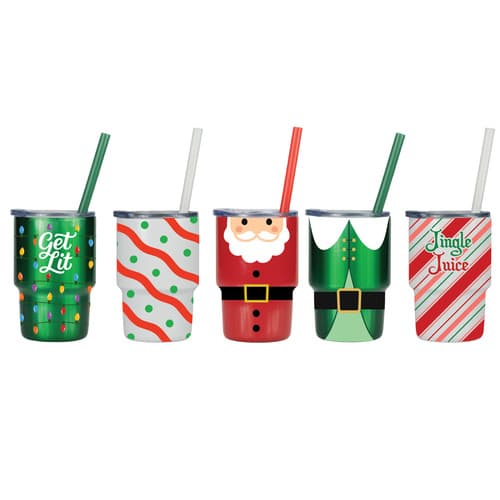 Us Poly Holiday Stainless Steel Insulated Shot Tumbler