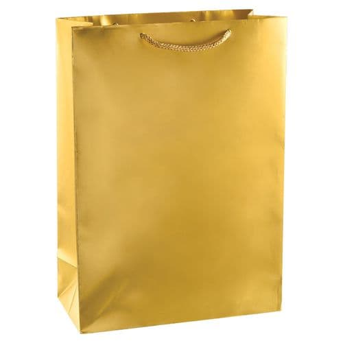 Amscan Gift Bag • Gold Matte 16.75 X 12.25 X 5.5"