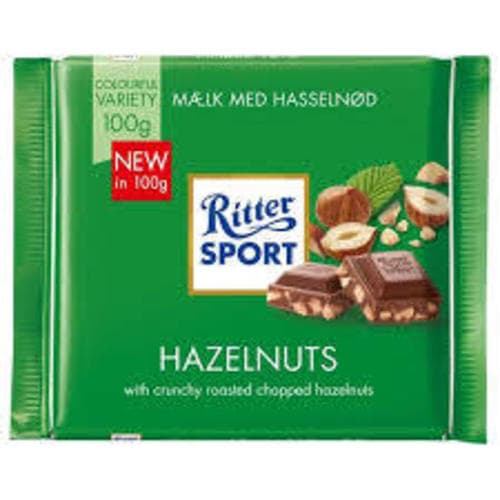 Ritter Sport Chopped Hazelnut Milk Chocolate Candy Bar