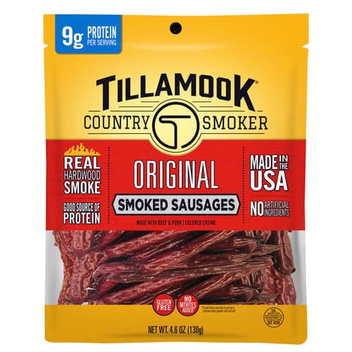 Jerky • Tillamook Country Smoker Original Smk Sausages In Bag