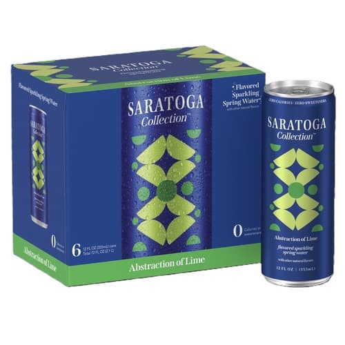 Saratoga Spring Water • Lime Sparkling 12 oz Cans