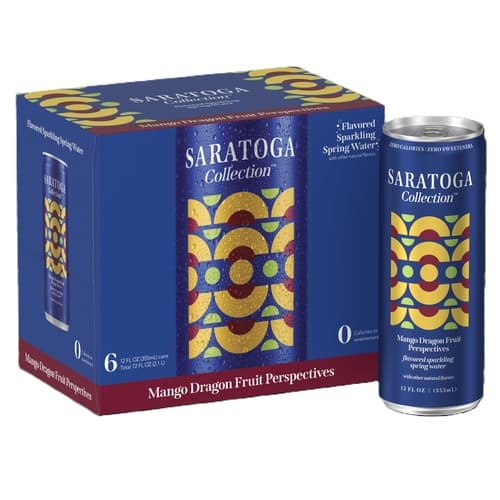 Saratoga Spring Water • Mango Sparkling 12 oz Cans