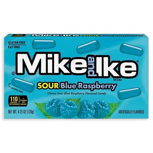 Mike & Ike Sour Blue Raspberry Chewy Flavored Candy