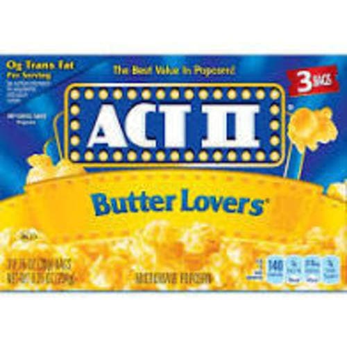 Act Ii Microwave Butter Popcorn 3 Ct