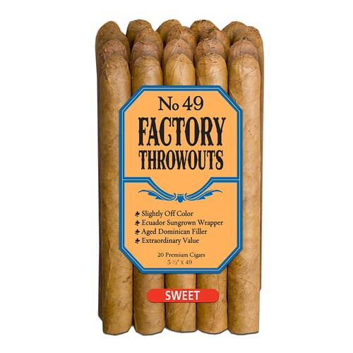 Cigar J.c. Newman Factory Throwouts No.49 Sweet Box Of Twenty