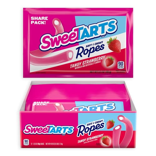 Sweetarts Ropes Tangy Strawberry Share Pack Candy