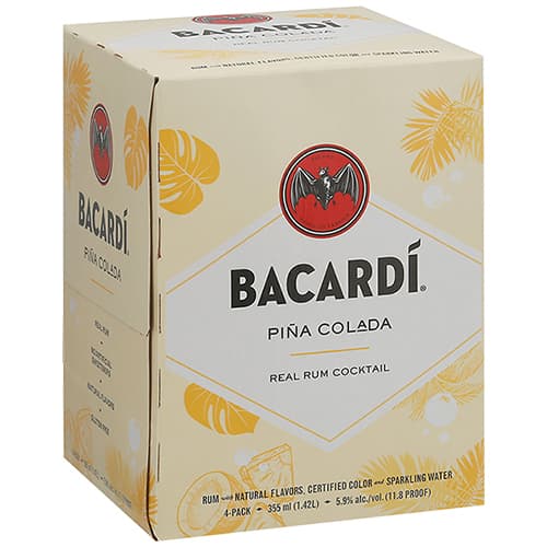 Bacardi Cocktails • Pina Colada 4pk-355ml