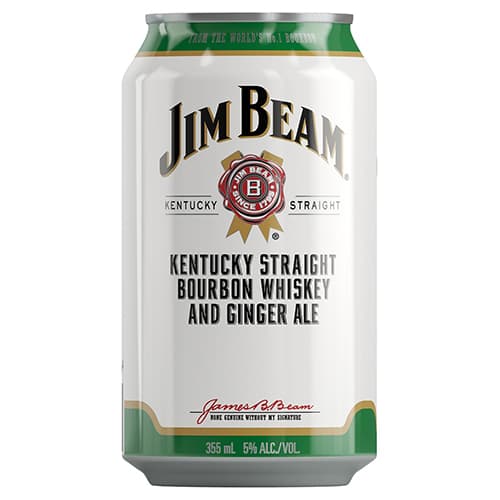 Jim Beam & Ginger Ale 6pk-355ml