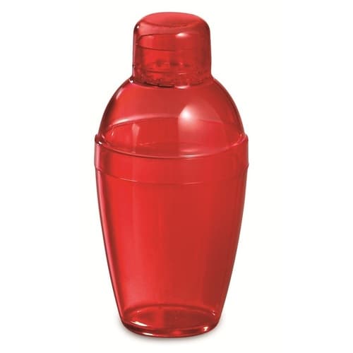 Cocktail Shaker Plastic Red with Lid