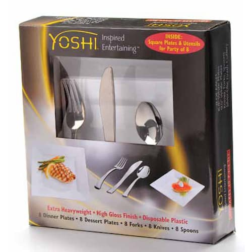 Emi Yoshi • Plate & Cutlery Set For 8  Plastic