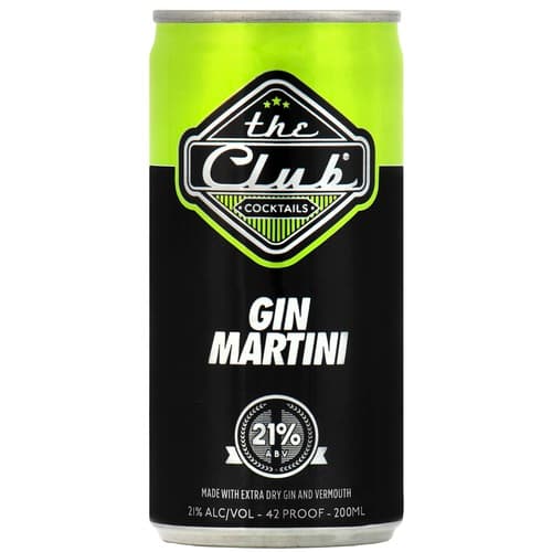 Club Cocktails • Gin Martini Can