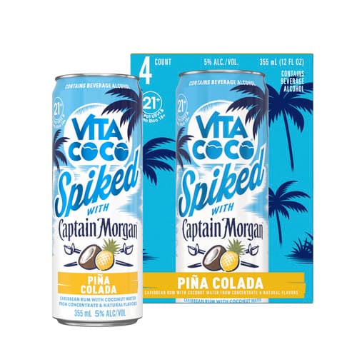 Vita Coco Capt Morgan Cocktails • Pina Colada 4pk