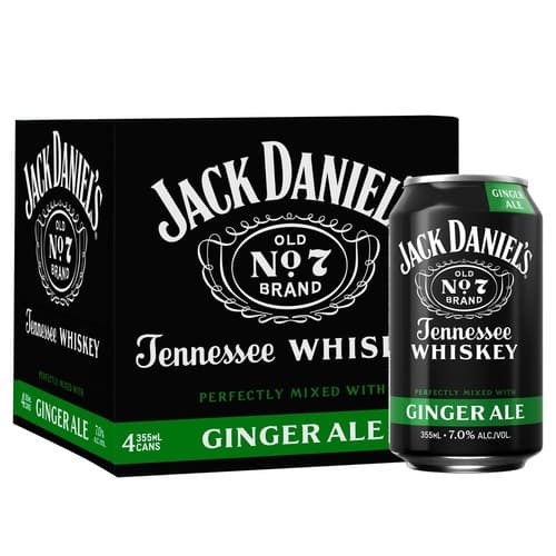 Jack Daniels Cocktails • Jack & Ginger Ale 4pk
