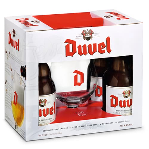 Duvel Gift Set • 4pk With Glass
