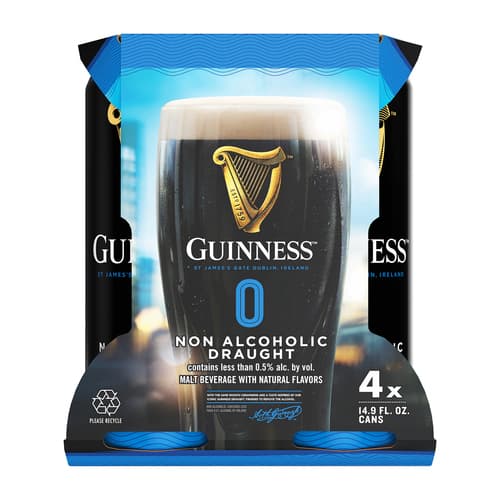 Guinness Draught 0 Alcohol Free • 4pk Can