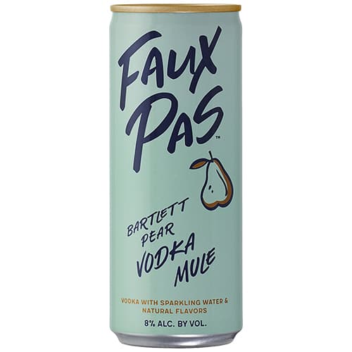 Faux Pas Vodka + Soda • Pear 4pk-250ml