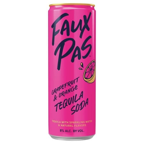 Faux Pas Tequila + Soda • Grapefruit & Orange 4pk