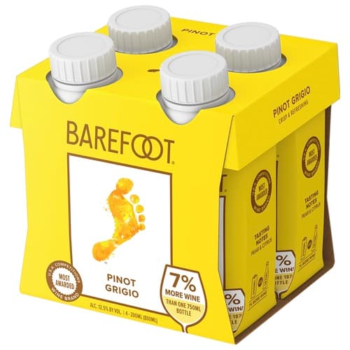 Barefoot Pinot Grigio 200ml Tetra 6 / 4pk