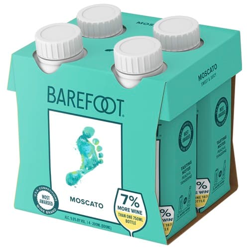 Barefoot Moscato 200ml Tetra 6 / 4pk