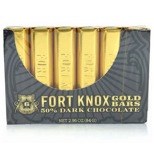 Fort Knox Mini Gold Dark Chocolate Bars