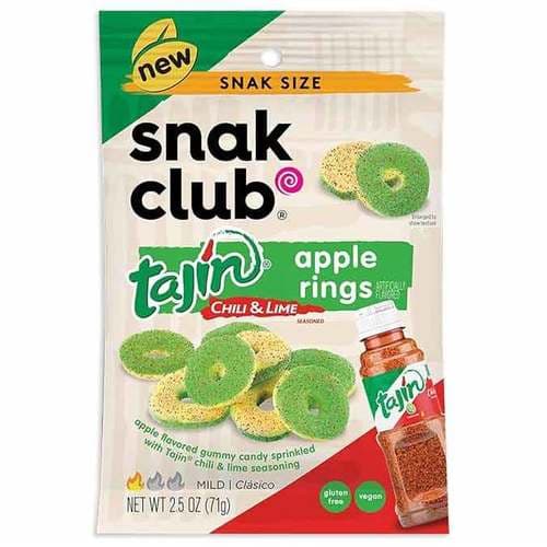 Snak Club Tajin Chili & Lime Bag • Apple Rings