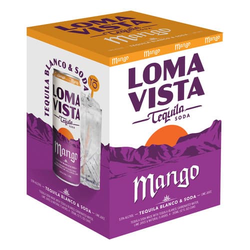 Loma Vista Mango Tequila + Soda 4pk 12oz Cans