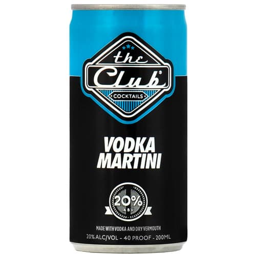 The Club Canned Cocktails • Vodka Martini